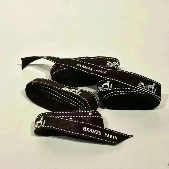 Authentic Hermes Brown Gift Wrap Packing Ribbon - Picture 8 of 11